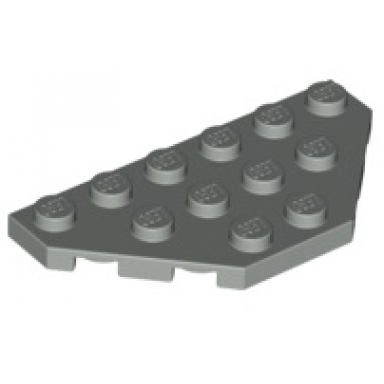 light gray wedge plate 3 x 6 cut corners