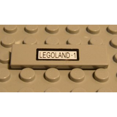 light gray tile 1 x 4 with legoland-1 pattern sticker - set 3442
