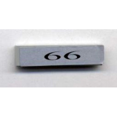 light gray tile 1 x 4 with 66 pattern sticker - set 10022 10025