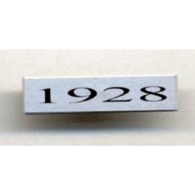 light gray tile 1 x 4 with 1928 pattern sticker - set 10022 10025