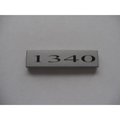light gray tile 1 x 4 with 1340 pattern sticker - set 10022 10025