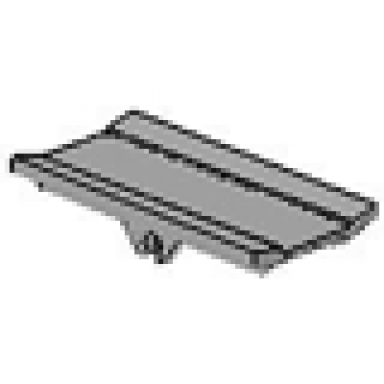 light gray vehicle spoiler plow blade 6 x 3 with hinge