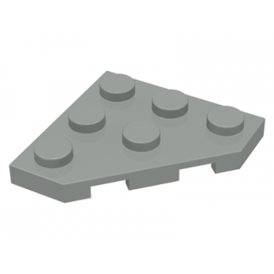 light gray wedge plate 3 x 3 cut corner