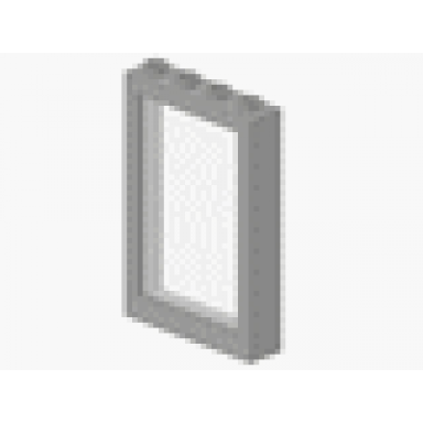 light gray window 1 x 4 x 5 with trans-clear glass 2493 2494