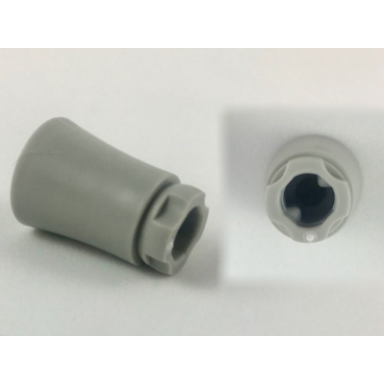 light gray plant tree palm trunk - short connector axle hole with 2 inside prongs