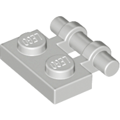 light gray plate modified 1 x 2 with bar handle on side - free ends