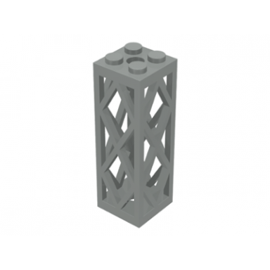 light gray support 2 x 2 x 5 lattice pillar