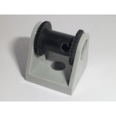 light gray string reel 2 x 2 holder with black drum 2584 2585