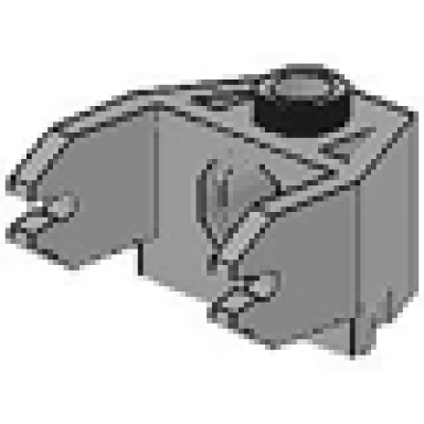 light gray magnet holder 2 x 3 with clips and pin hole