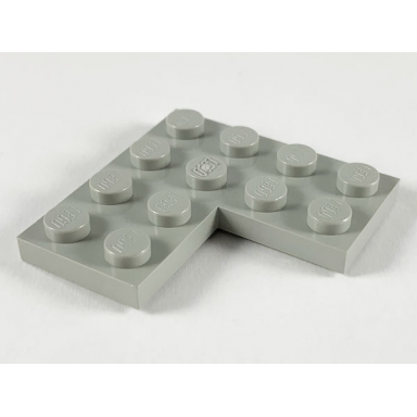 light gray plate 4 x 4 corner