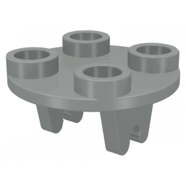 plate round 2 x 2 thin with wheel holder