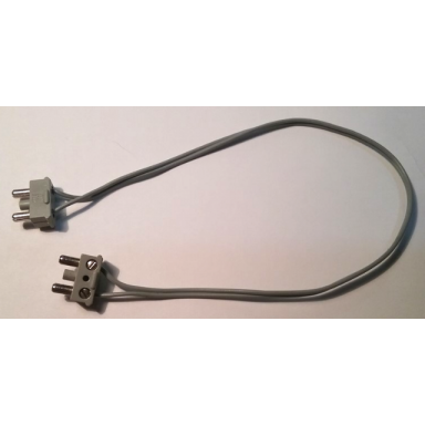 electric wire 12v 4.5v with 2 leads 28 studs 22cm long with 2 light gray electric connector 2-way male squared narrow short