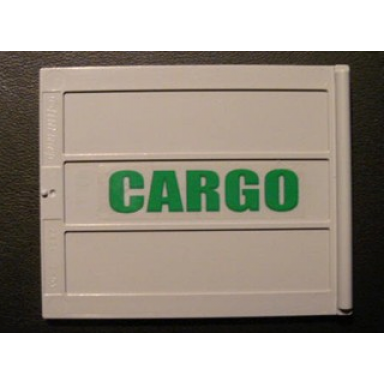 light gray door sliding - type 2 with green cargo pattern left side sticker - set 4512