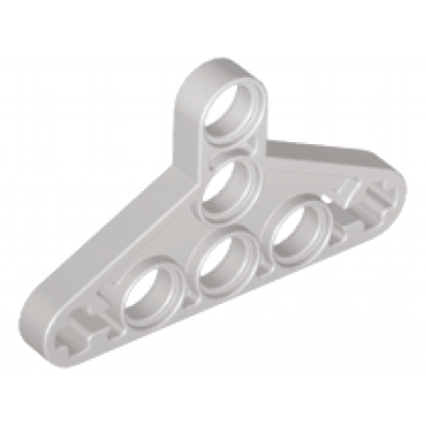 light gray technic liftarm modified triangle thin 3 x 5 with full supports