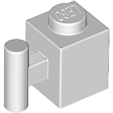 light gray brick modified 1 x 1 with bar handle