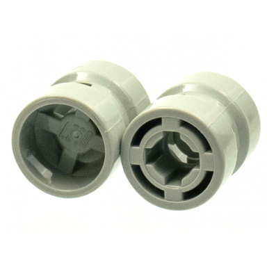 light gray wheel 8mm d x 9mm for slicks hole notched for wheels holder pin