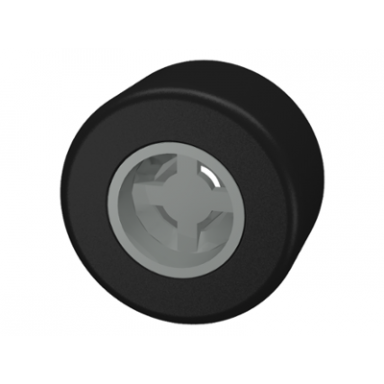 light gray wheel 8mm d x 9mm for slicks hole notched for wheels holder pin with black tire smooth small wide slick 30027b 30028