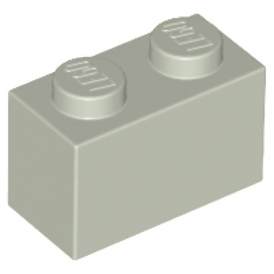 light gray brick 1 x 2