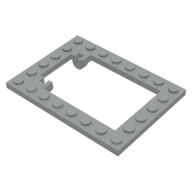 light gray plate modified 6 x 8 trap door frame horizontal