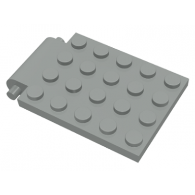 light gray plate modified 4 x 5 with trap door hinge