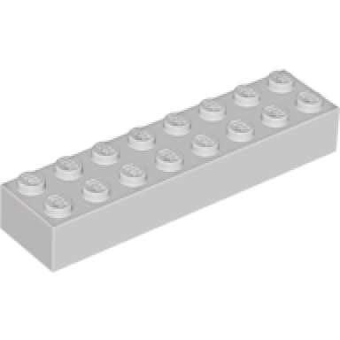 light gray brick 2 x 8