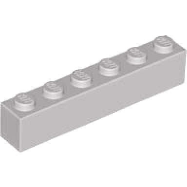 light gray brick 1 x 6