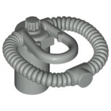 light gray minifigure breathing apparatus scuba regulator and air tank with bar holder