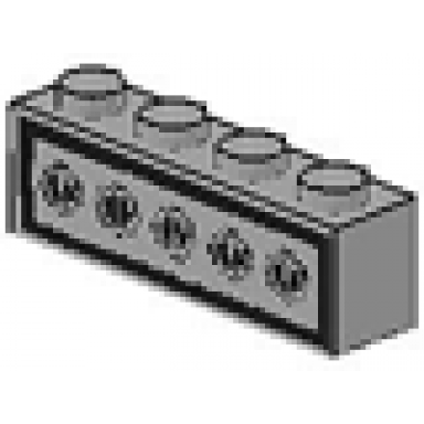 light gray brick 1 x 4 with homemaker stove switch pattern