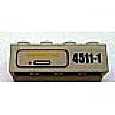 brick 1 x 4 with motor oil and 4511-1 pattern sticker - sets 4511 10157