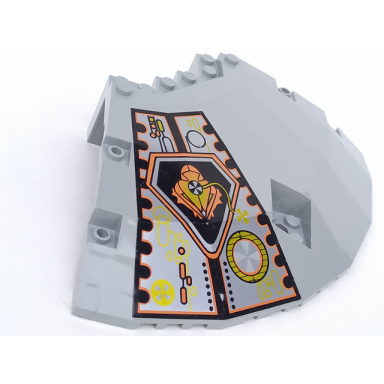 light gray panel 14 x 14 x 2 2 3 quarter saucer top with ufo pattern left