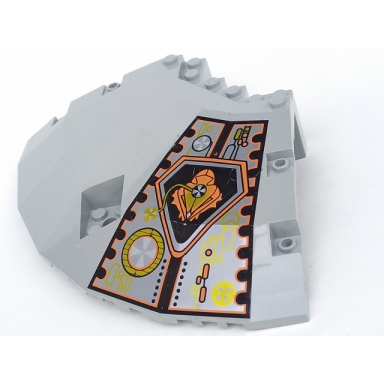 light gray panel 14 x 14 x 2 2 3 quarter saucer top with ufo pattern right