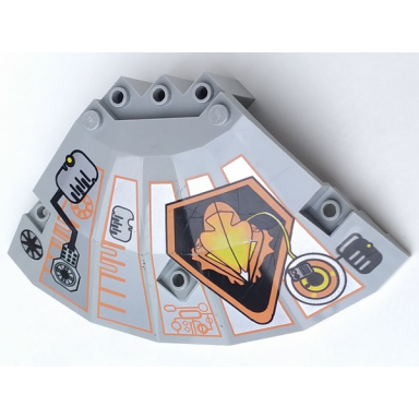 light gray panel 10 x 10 x 2 1 3 quarter saucer top with ufo pattern right