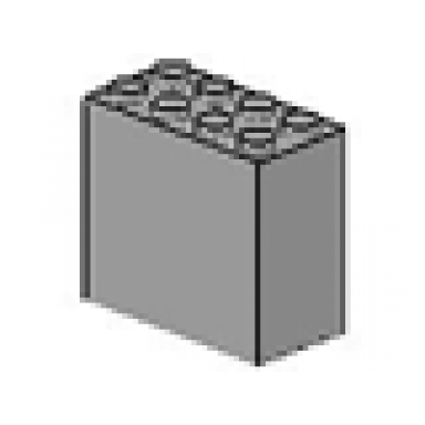 light gray brick 2 x 4 x 3