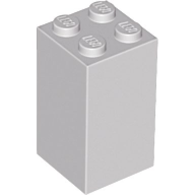 light gray brick 2 x 2 x 3