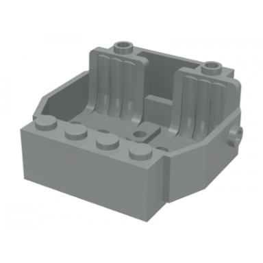 light gray vehicle base 6 x 5 x 2 with 2 seats