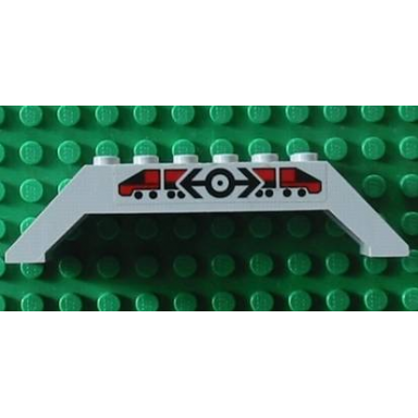 light gray slope 45 10 x 2 x 2 double with train logo black and train pattern on both sides stickers - set 4556