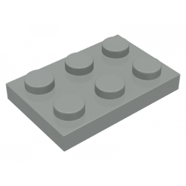 light gray plate 2 x 3
