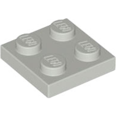 light gray plate 2 x 2