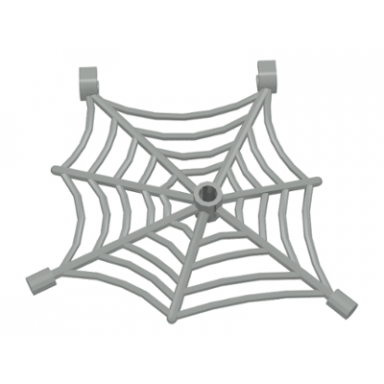 light gray spider web flat with hollow stud bar ends and clips