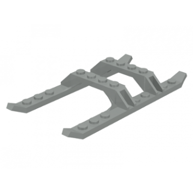 light gray helicopter sled rails 12 x 6