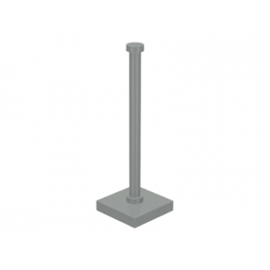 light gray support 2 x 2 x 5 bar on tile base with solid stud and stop ring