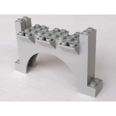 light gray arch 4 x 12 x 6 wall with channels