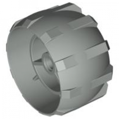 light gray wheel hard plastic spoked
