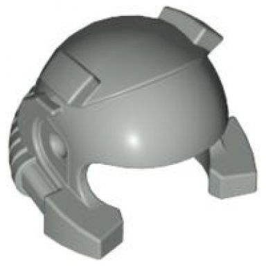 light gray minifigure headgear helmet with breathing apparatus and headlights