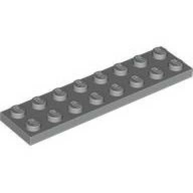 light gray plate 2 x 8