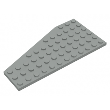 light gray wedge plate 12 x 6 right