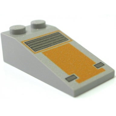 light gray slope 18 4 x 2 with sw snowspeeder nose pattern