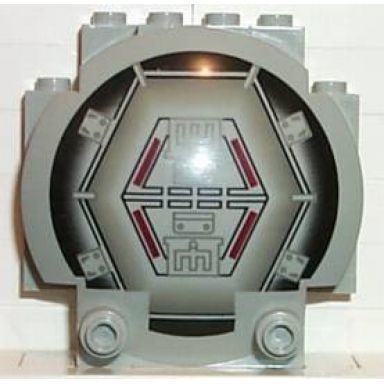 light gray windscreen 3 x 6 x 5 bubble with millennium falcon hatch pattern