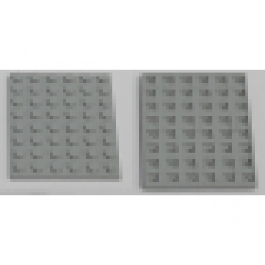 light gray plate 6 x 8 with waffle bottom
