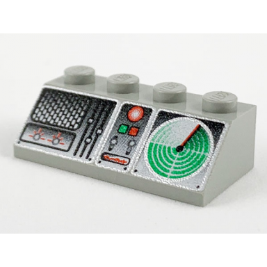 light gray slope 45 2 x 4 with radio and radar console pattern